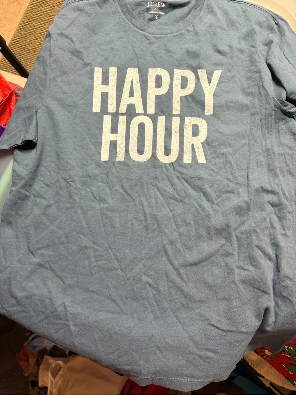 J. Crew Slate Blue Crewneck Graphic Tee